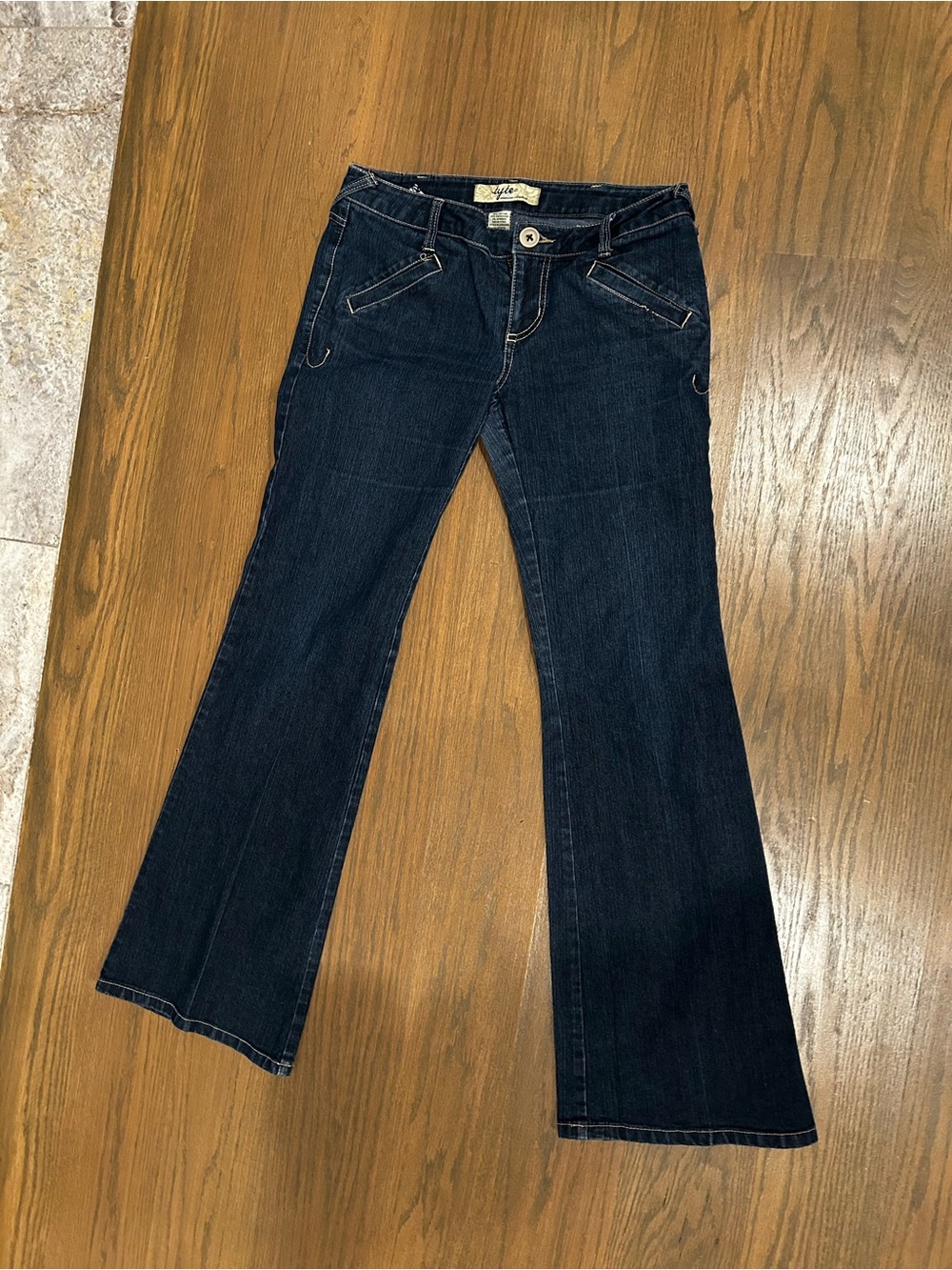 Tyte Jeans Y2K Low Rise Bootcut Flare Jeans Juniors Size 7 Dark Wash